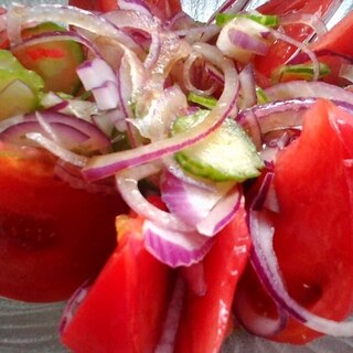 トマトで簡単夏サラダ